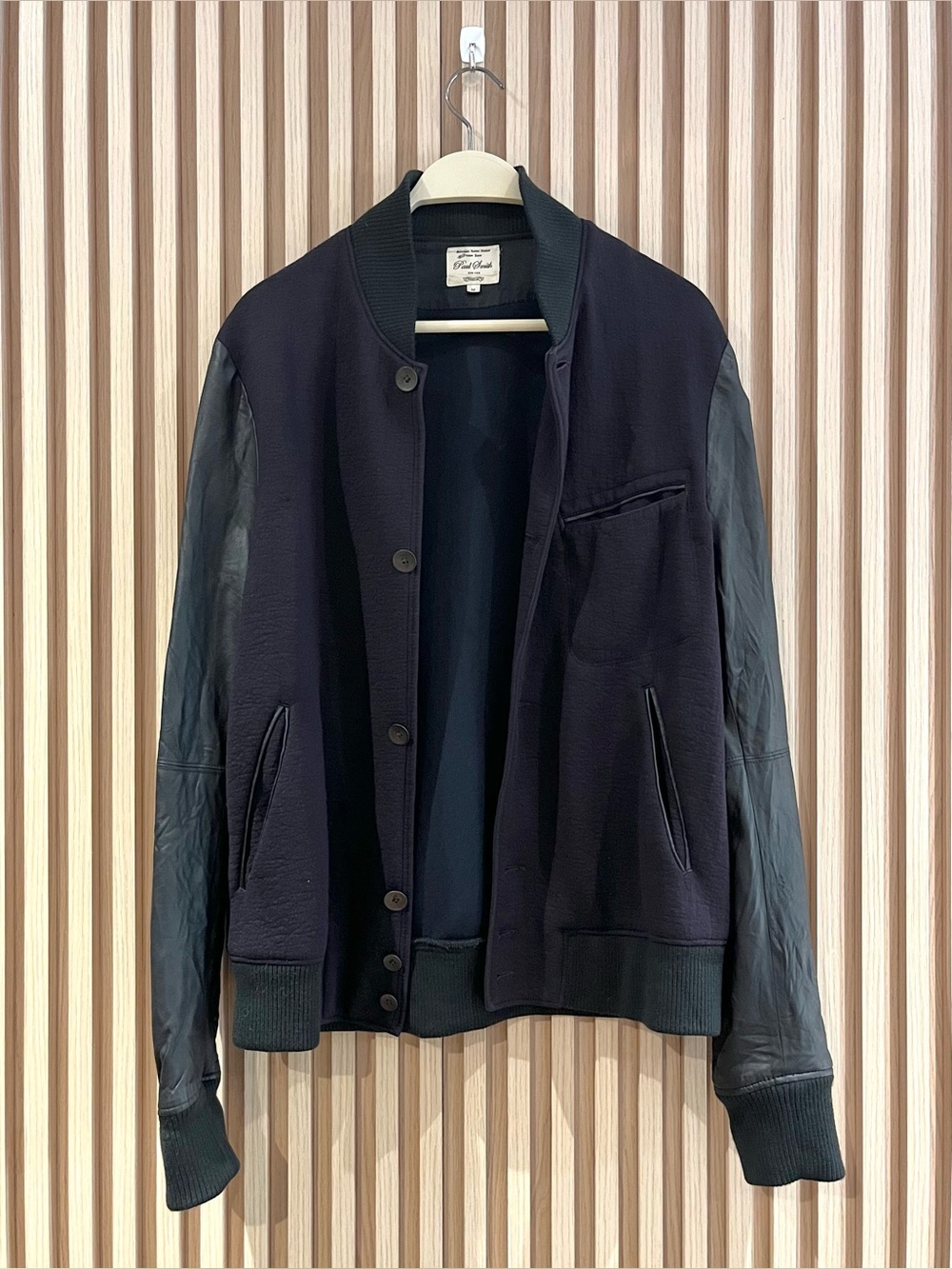 Paul Smith Red Ear Leather Sleeve Varsity Jacket Men’s M